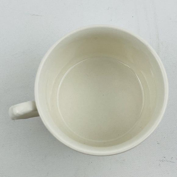 Mikasa English Countryside Flat Cup & Saucer Set White Stoneware Embossed Fruit - Picture 5 of 12